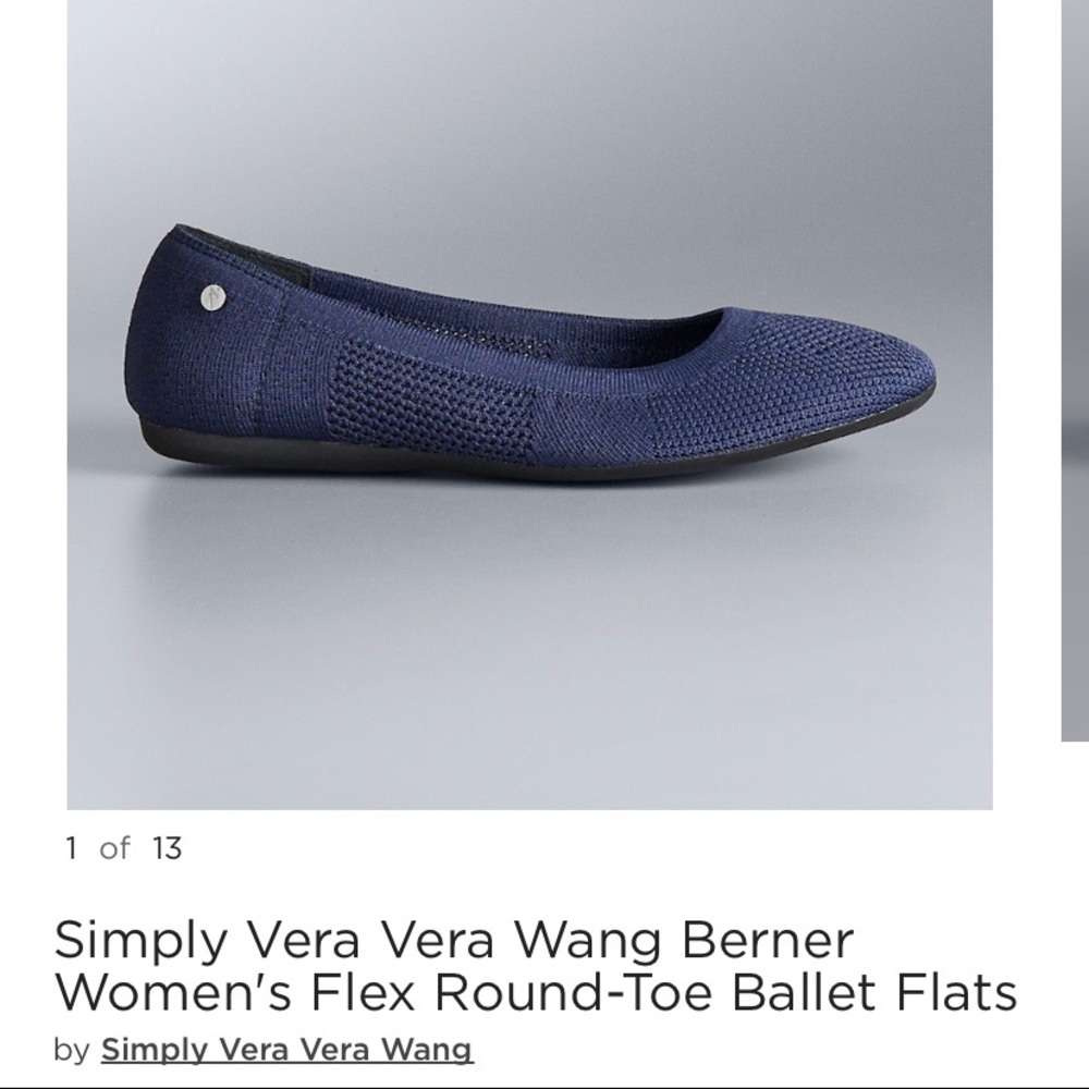 Simply Vera Vera Wang Round Toe Ballet Flats